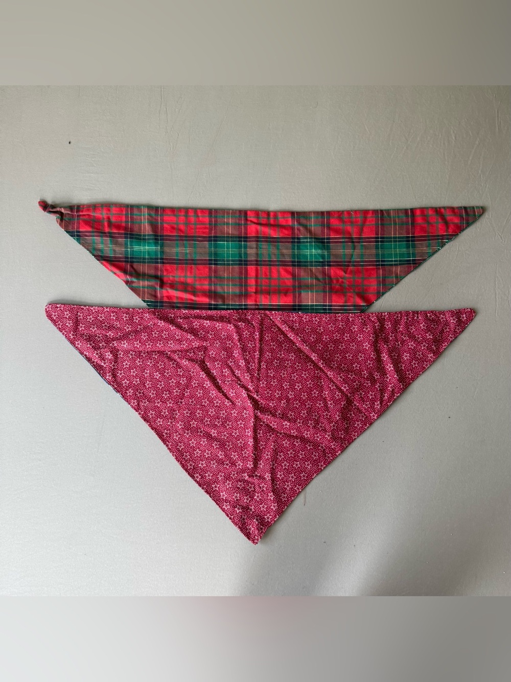 Festive Plaid Christmas Dog Bandanas